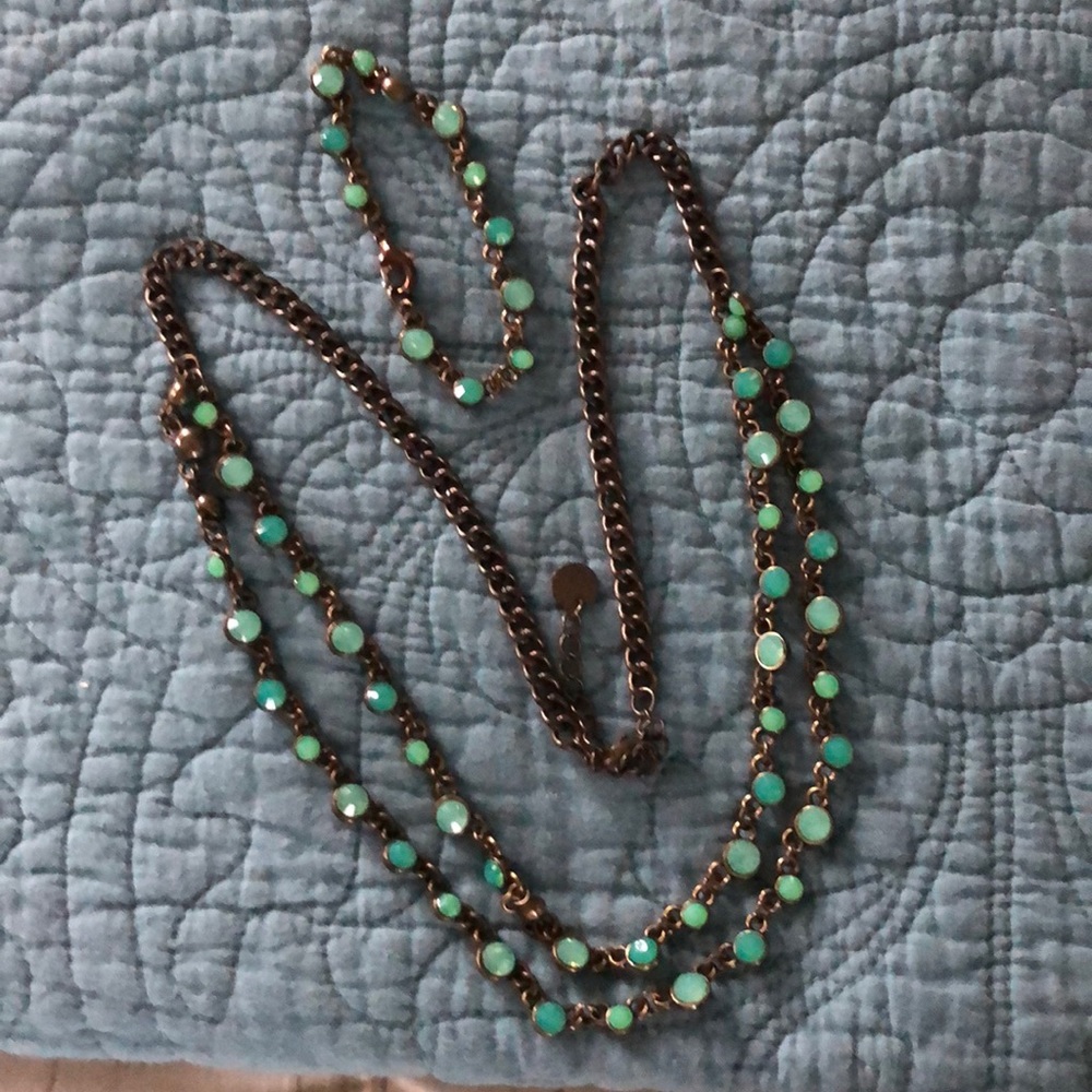 Set of double strand necklace - matching bracelet